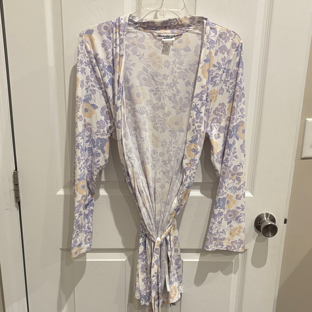 Floral Print Women's Robe with cami and shorts to match
